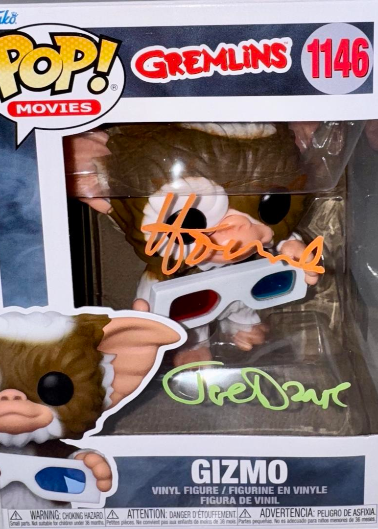 Howie Mandel Joe Dante Signed Funko Pop #1146 "Gizmo" (Gremlins) - OC Celebrity Marketing #03